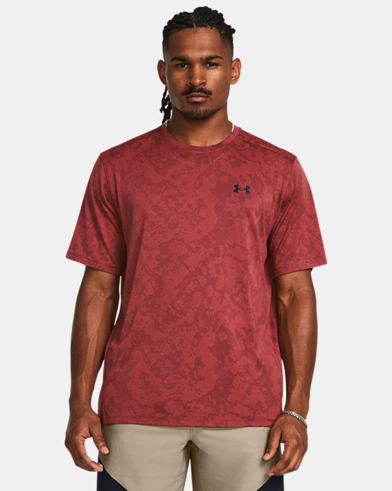 Męska koszulka z krótkimi rękawami UA Tech™ Vent Geode, Red, pdpMainDesktop image number 0